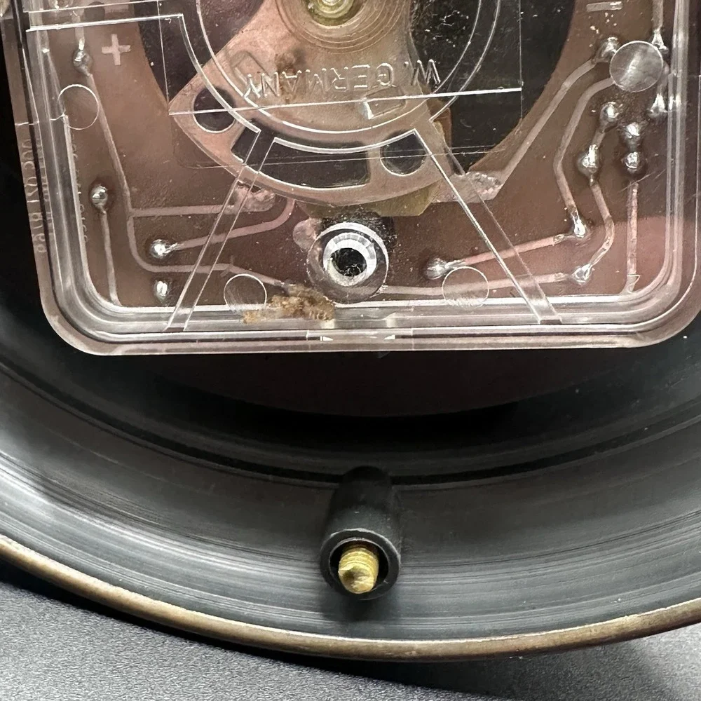 SLOAN German‎ Vintage Anniversary Clock Quartz w Glass Dome battery operated